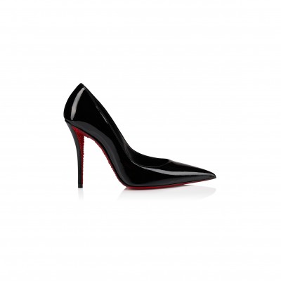 CHRISTIAN LOUBOUTIN MISS Z SUOLA STRASS 100 MM PUMPS-PATENT CALF LEATHER-BLACK-WOMEN 1250917B439